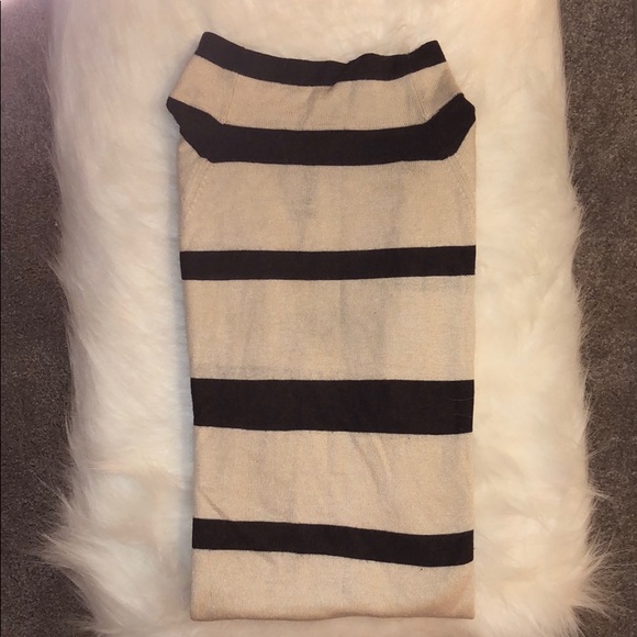 BCBGMAXAZRIA Cashmere striped turtle neck sweater - Picture 3 of 5